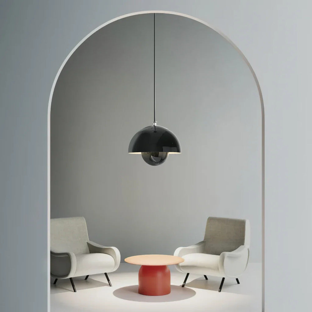 Metalowa lampa wisząca kwiat retro do kuchni i salonu
