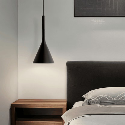 Nowoczesna lampa wisząca stożkowa do kuchni