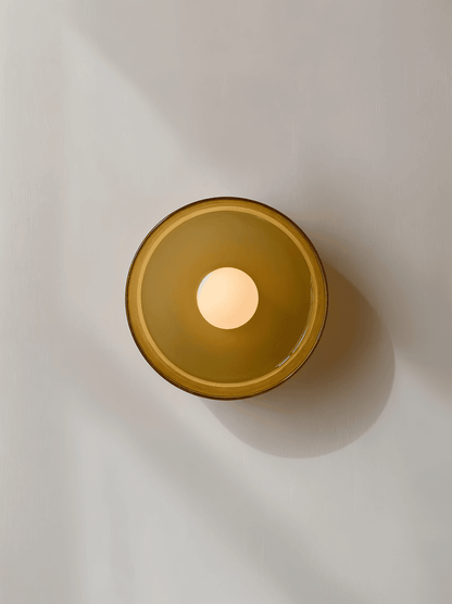 Lampa sufitowa szklana pomarańczowa nowoczesna