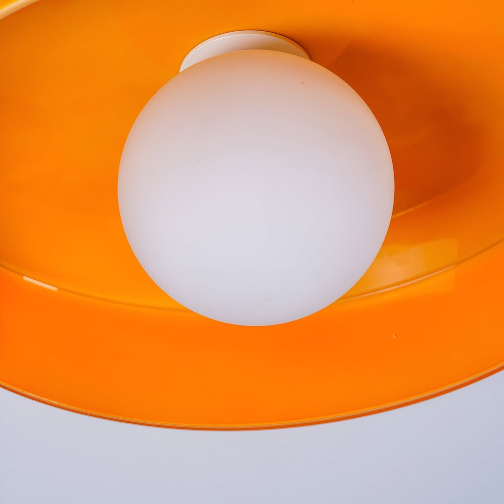 Lampa sufitowa szklana pomarańczowa nowoczesna