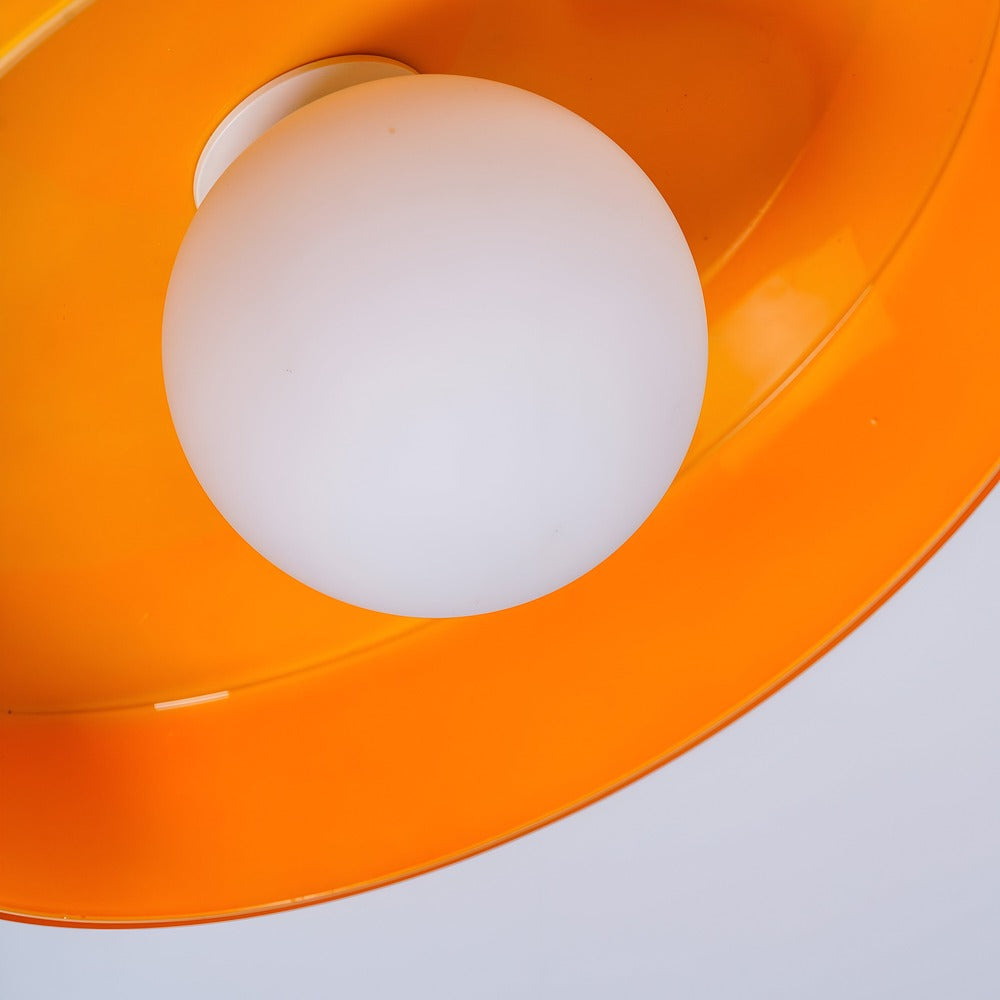 Lampa sufitowa szklana pomarańczowa nowoczesna