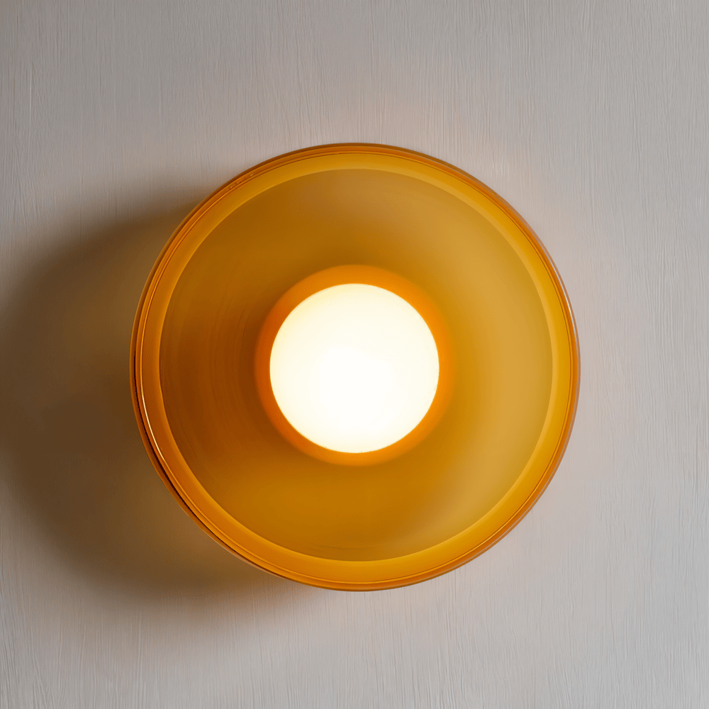 Lampa sufitowa szklana pomarańczowa nowoczesna