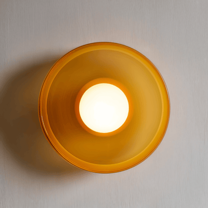 Lampa sufitowa szklana pomarańczowa nowoczesna