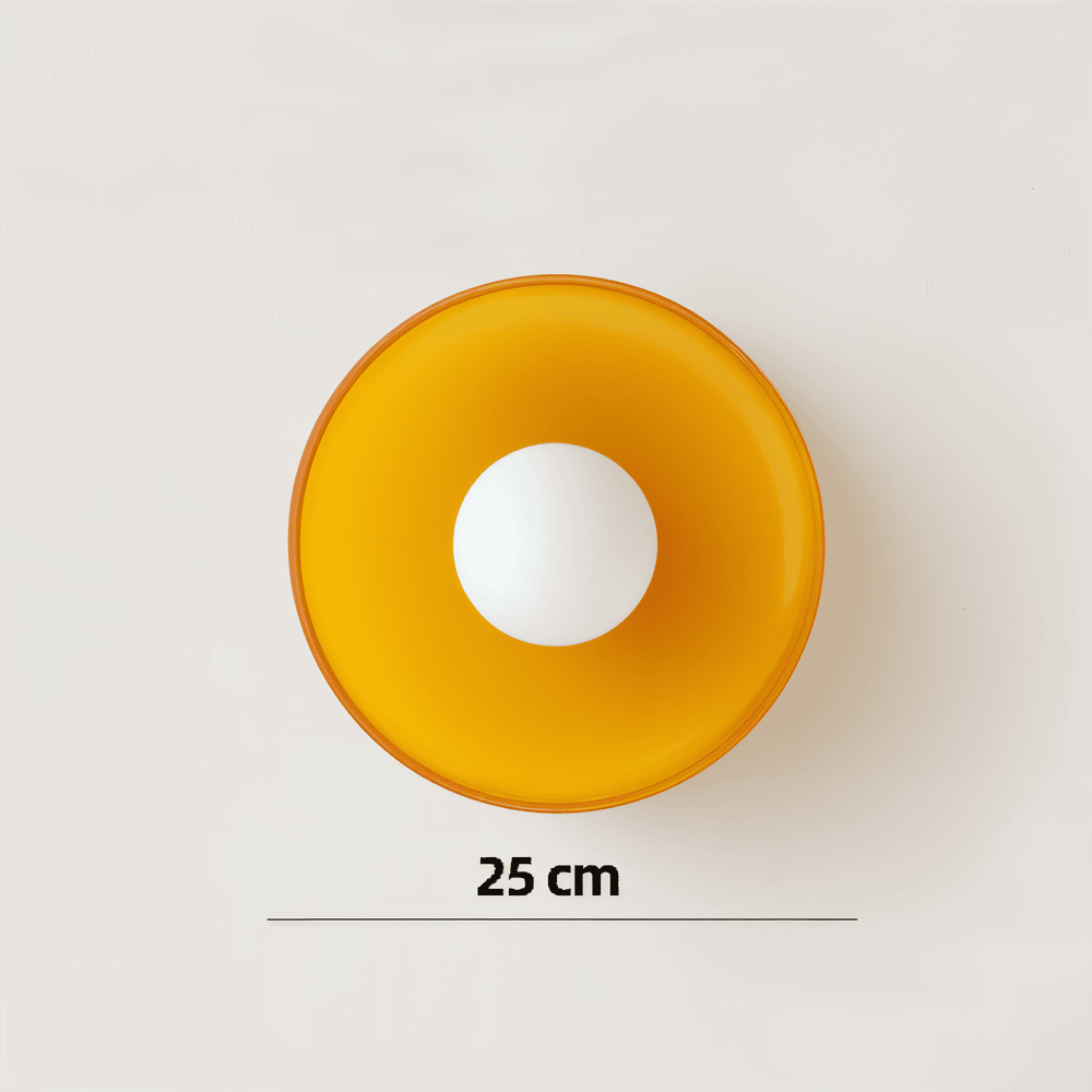 Lampa sufitowa szklana pomarańczowa nowoczesna
