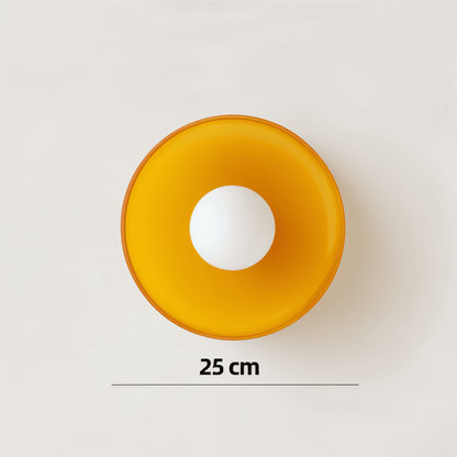 Lampa sufitowa szklana pomarańczowa nowoczesna