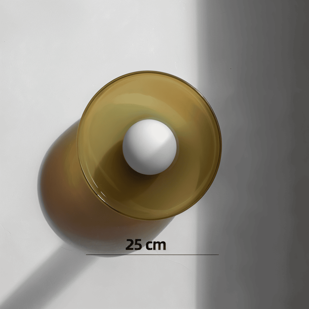 Lampa sufitowa szklana pomarańczowa nowoczesna