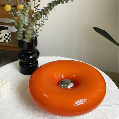 Szklana lampa dekoracyjna donut ścienna lub stołowa