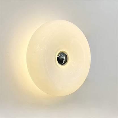 Szklana lampa dekoracyjna donut ścienna lub stołowa