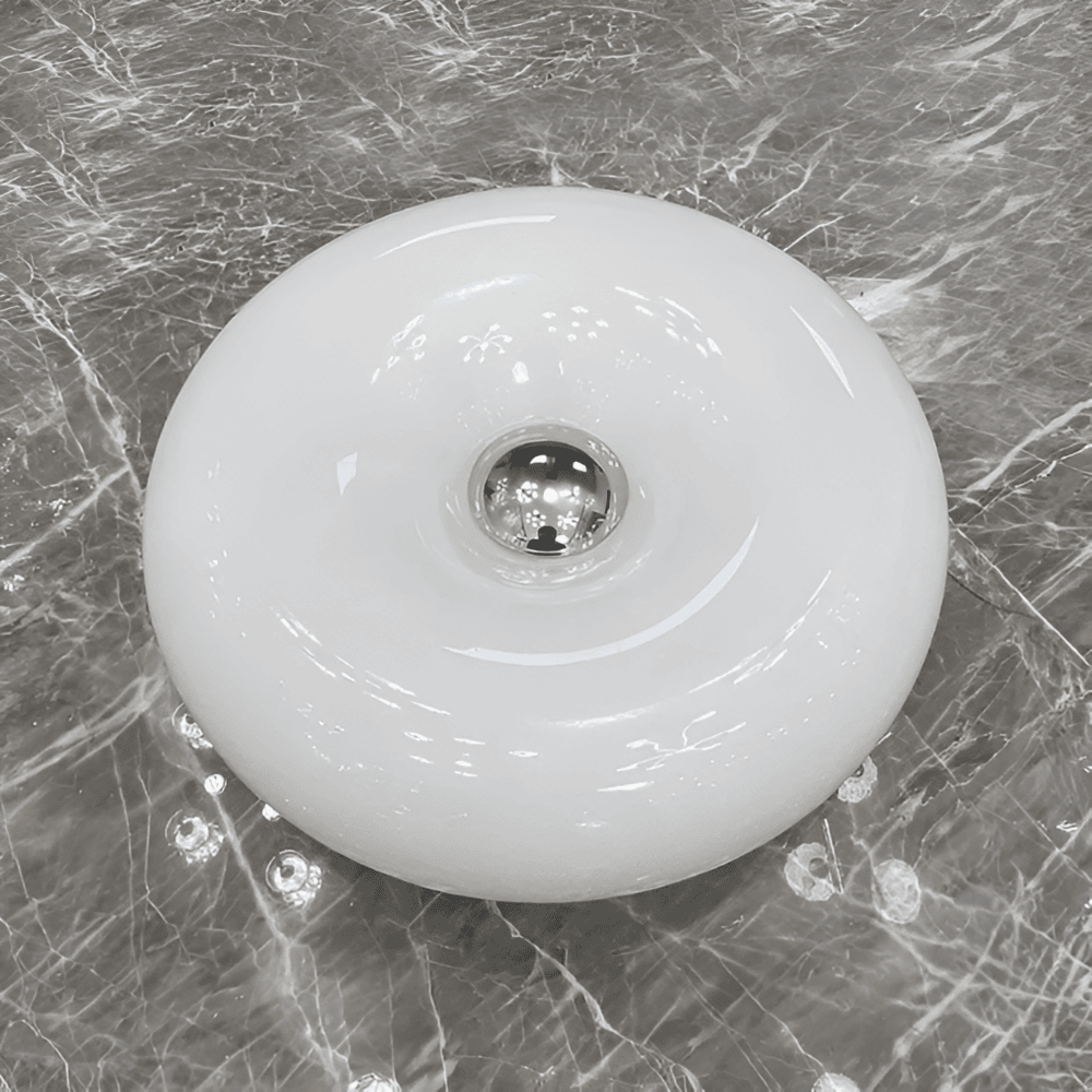 Szklana lampa dekoracyjna donut ścienna lub stołowa