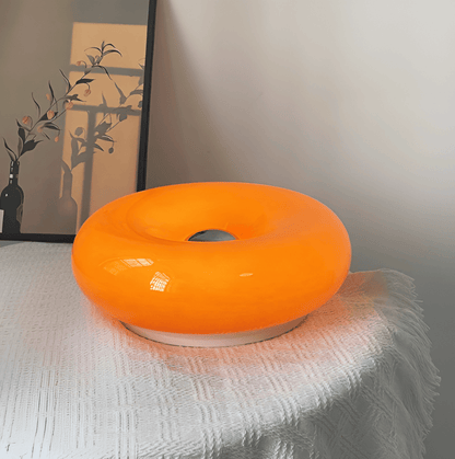 Szklana lampa dekoracyjna donut ścienna lub stołowa