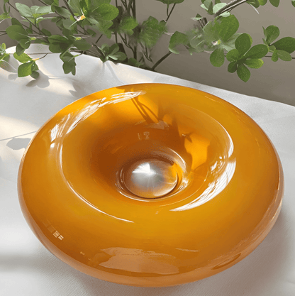 Szklana lampa dekoracyjna donut ścienna lub stołowa