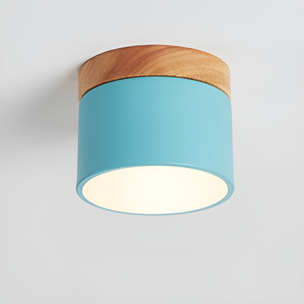 Kolorowa lampa sufitowa LED cylindryczna retro