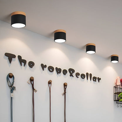 Kolorowa lampa sufitowa LED cylindryczna retro