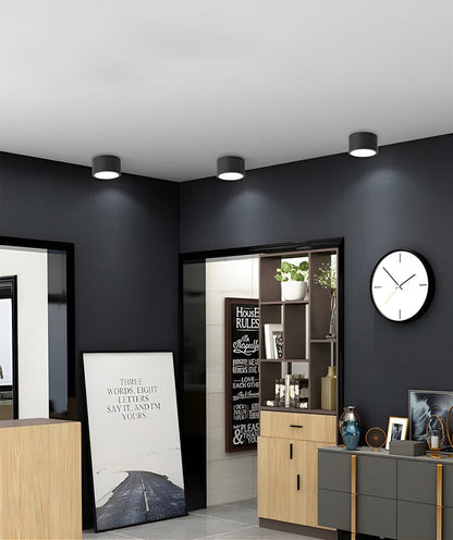 Kolorowa lampa sufitowa LED cylindryczna retro