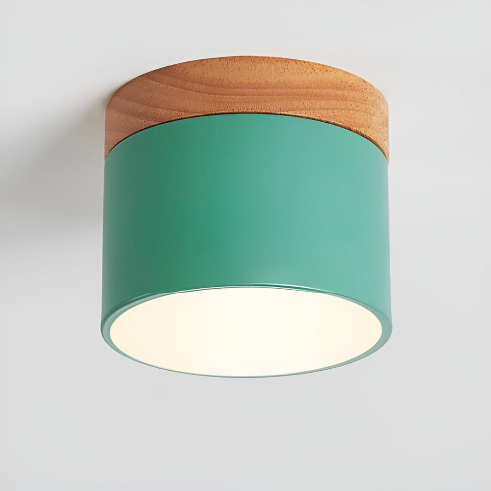 Kolorowa lampa sufitowa LED cylindryczna retro