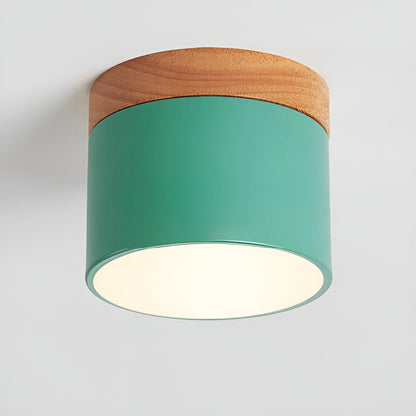 Kolorowa lampa sufitowa LED cylindryczna retro