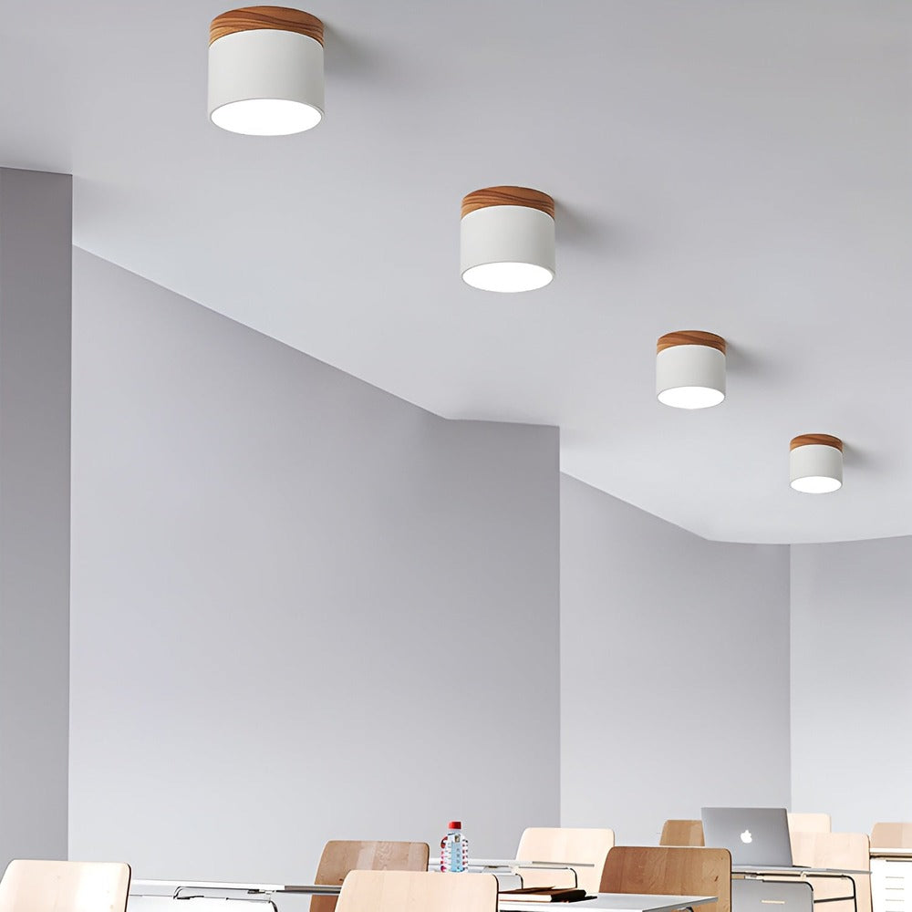 Kolorowa lampa sufitowa LED cylindryczna retro