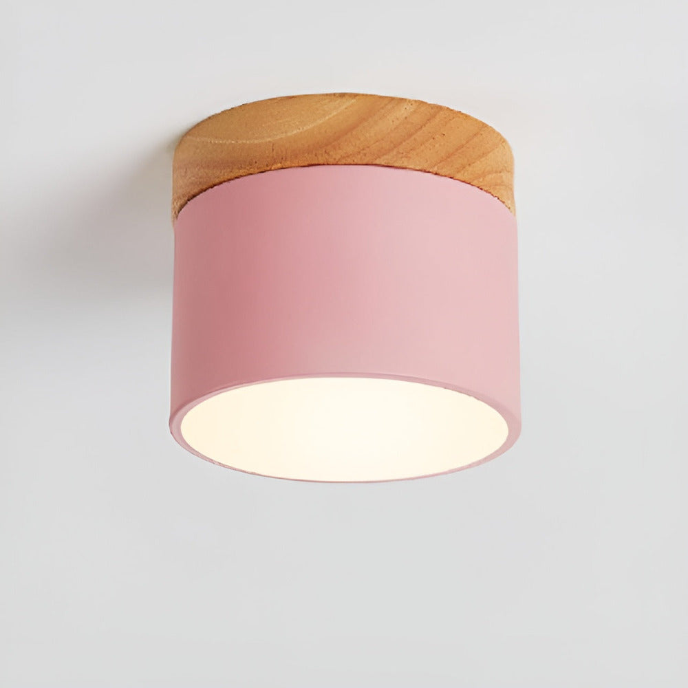Kolorowa lampa sufitowa LED cylindryczna retro