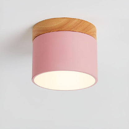Kolorowa lampa sufitowa LED cylindryczna retro