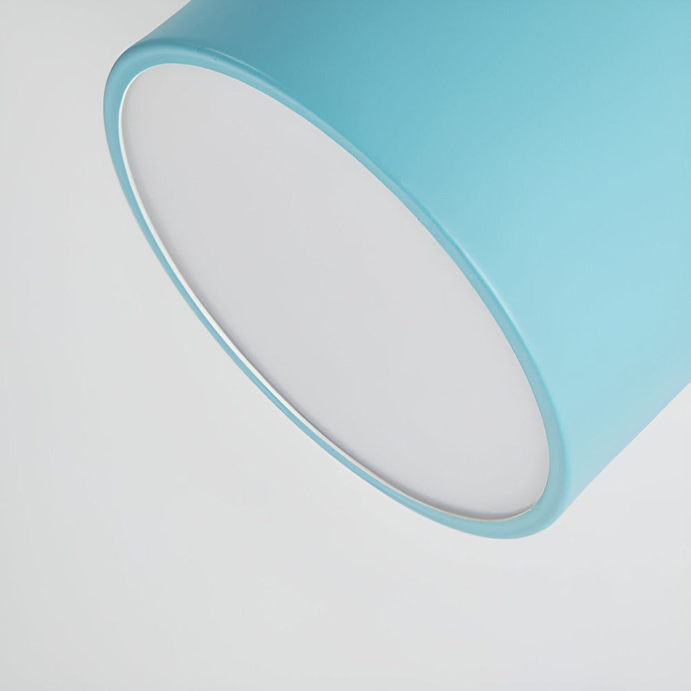 Kolorowa lampa sufitowa LED cylindryczna retro