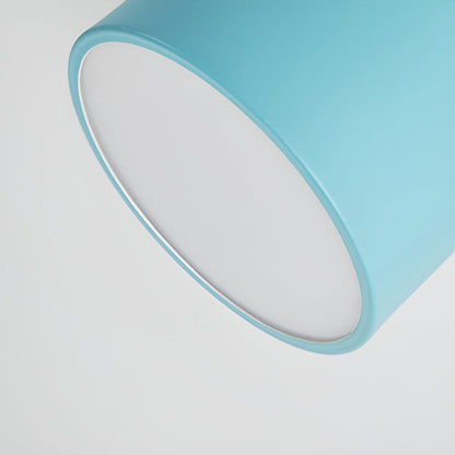 Kolorowa lampa sufitowa LED cylindryczna retro