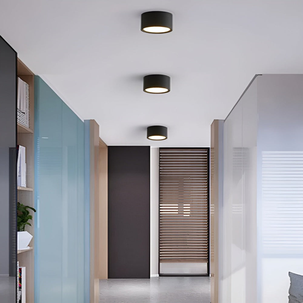 Kolorowa lampa sufitowa LED cylindryczna retro
