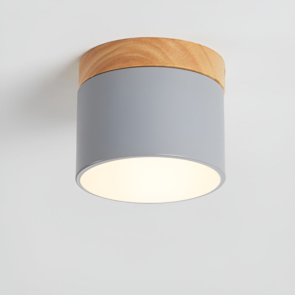 Kolorowa lampa sufitowa LED cylindryczna retro