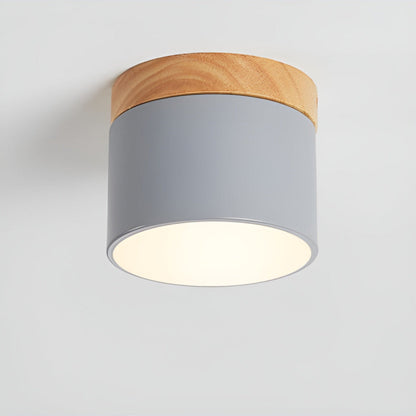 Kolorowa lampa sufitowa LED cylindryczna retro