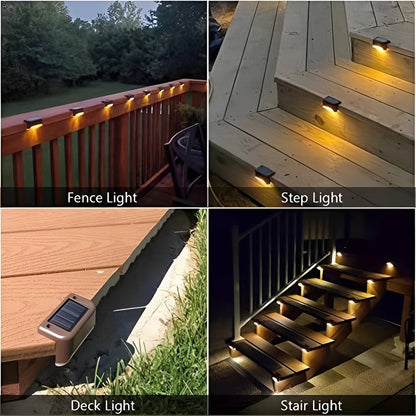 Lampki solarne LED na schody zewnętrzne 2/4/8 szt.