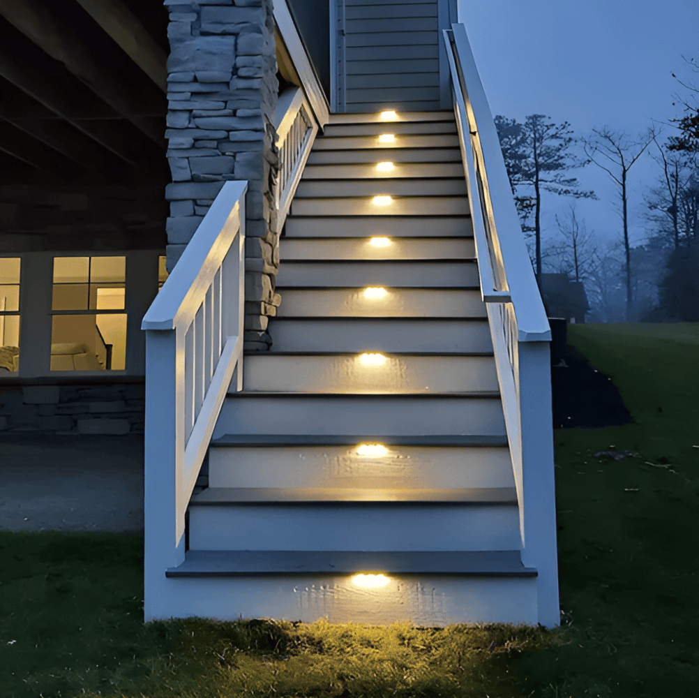 Lampki solarne LED na schody zewnętrzne 2/4/8 szt.