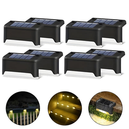 Lampki solarne LED na schody zewnętrzne 2/4/8 szt.