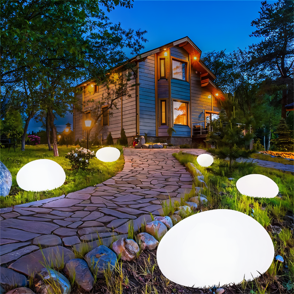 Solarna lampa ogrodowa LED imitacja kamienia IP65