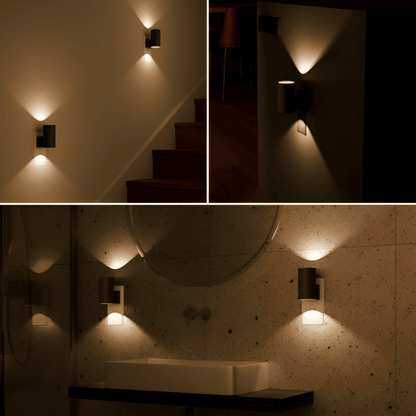 Kinkiet LED zewnętrzny ściemniany z wtyczką aluminiowy