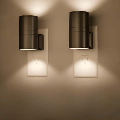 Kinkiet LED zewnętrzny dimmable plug-in aluminiowy