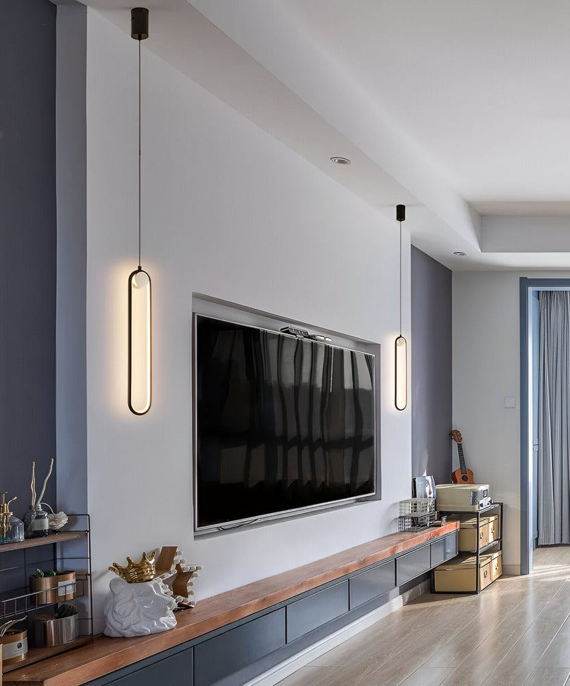 Podłużna lampa sufitowa LED do salonu i jadalni