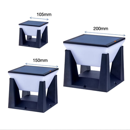 Kwadratowa solarna lampa ogrodowa LED IP65