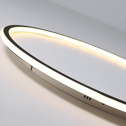 Okrągła lampa sufitowa LED ze szkła i metalu