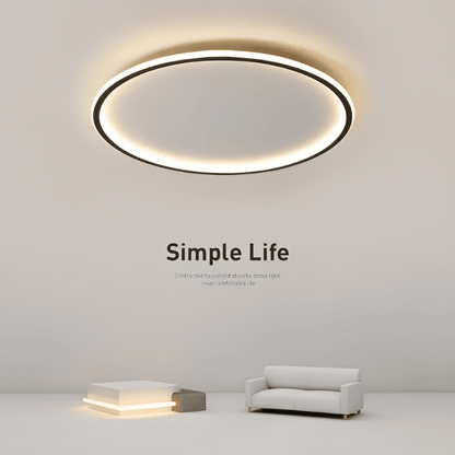 Okrągła lampa sufitowa LED ze szkła i metalu