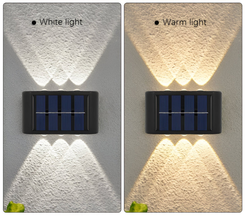 Solarna lampa ścienna LED do ogrodu