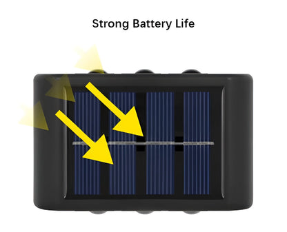 Solarna lampa ścienna LED do ogrodu