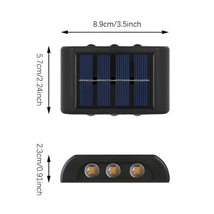 Solarna lampa ścienna LED do ogrodu