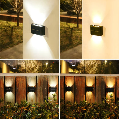 Solarna lampa ścienna LED do ogrodu