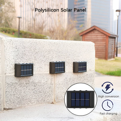 Solarna lampa ścienna LED do ogrodu