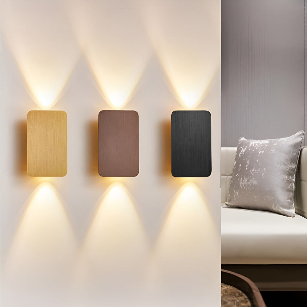 Prostokątna lampa ścienna LED wpuszczana aluminium