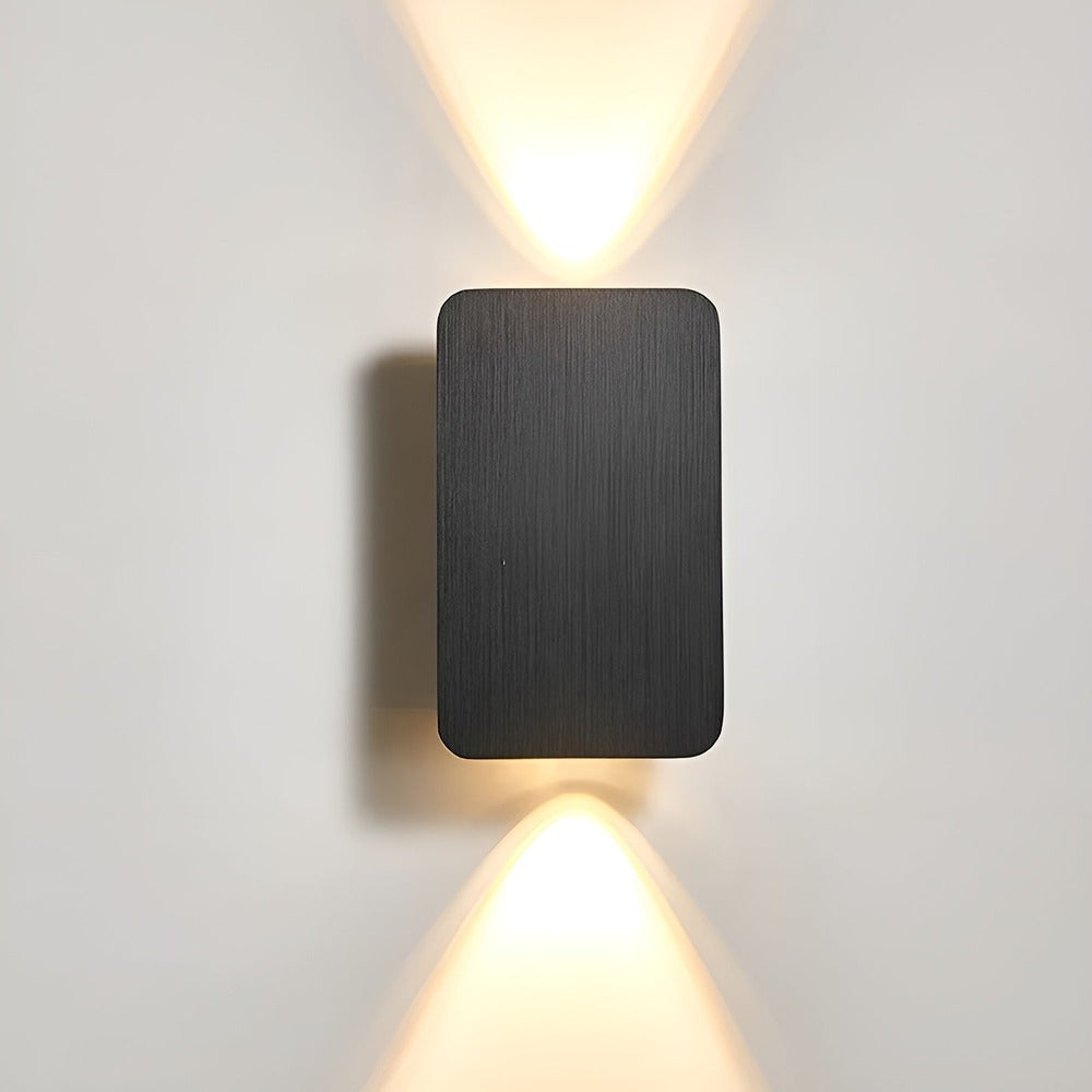 Prostokątna lampa ścienna LED wpuszczana aluminium