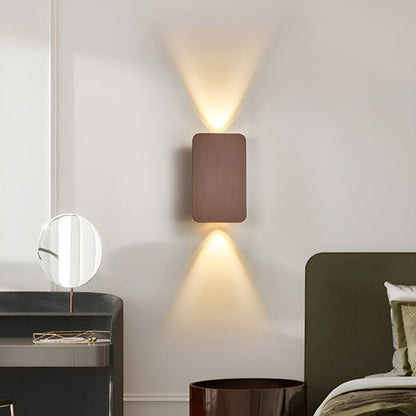 Prostokątna lampa ścienna LED wpuszczana aluminium