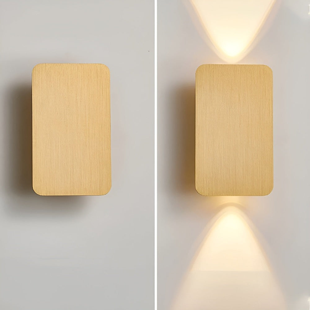 Prostokątna lampa ścienna LED wpuszczana aluminium