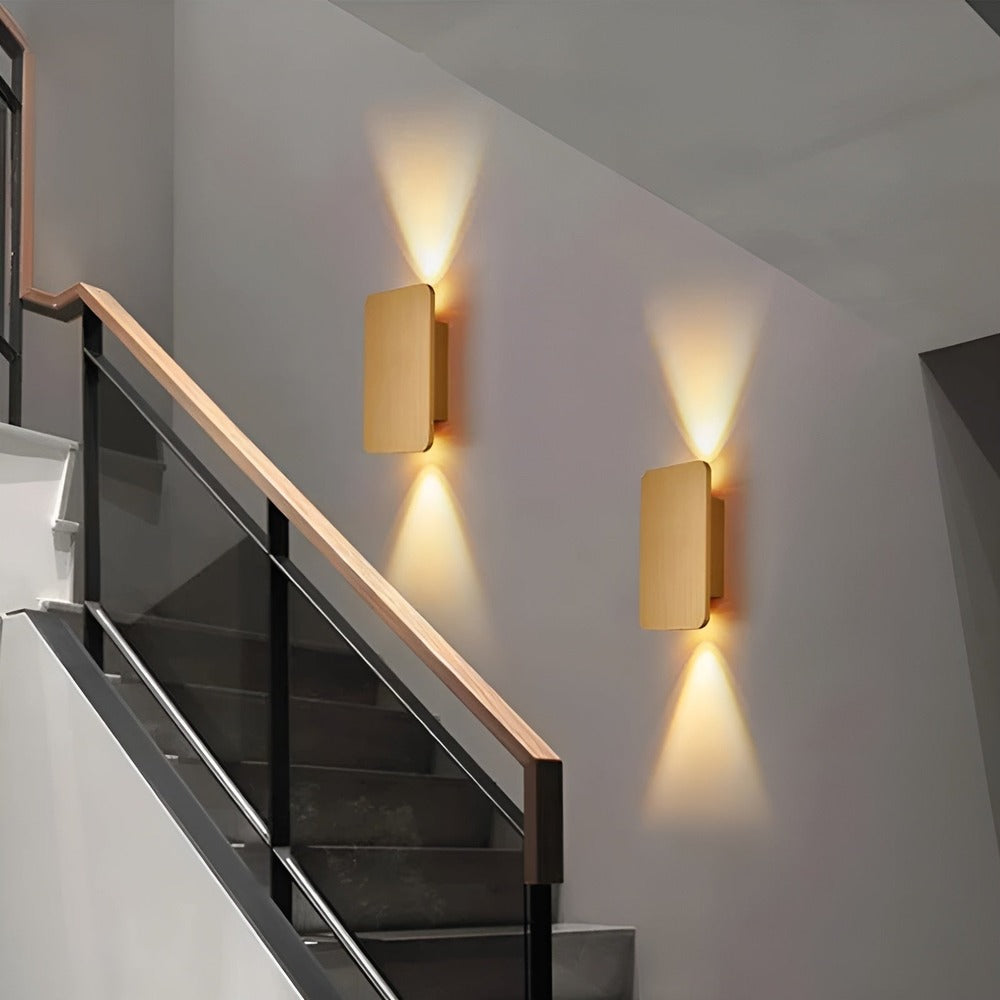 Prostokątna lampa ścienna LED wpuszczana aluminium
