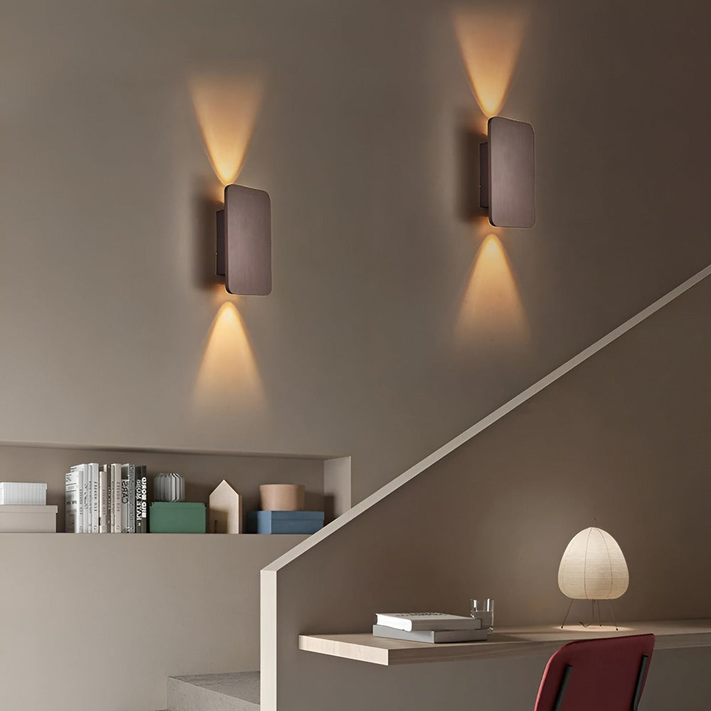 Prostokątna lampa ścienna LED wpuszczana aluminium