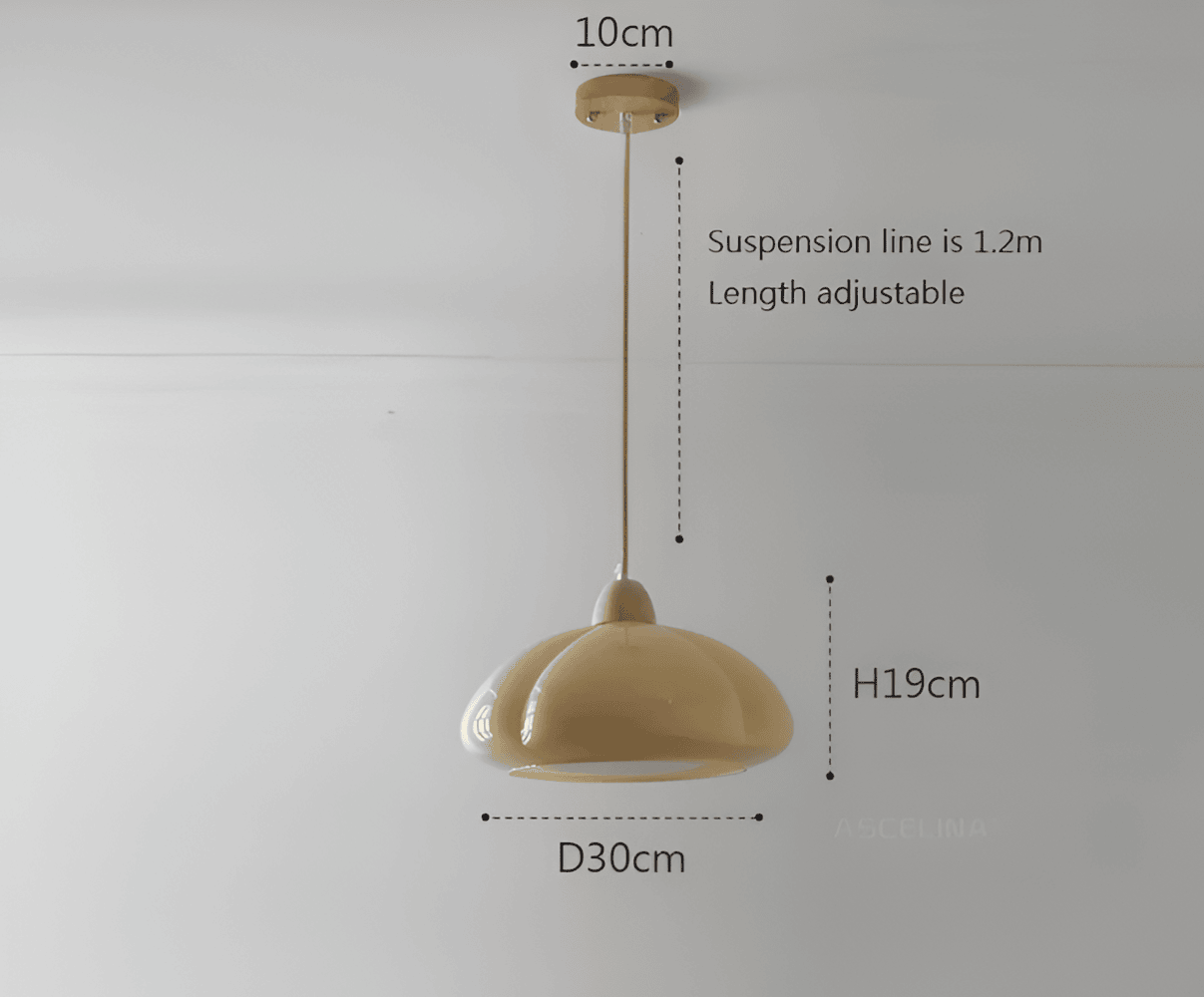 Retro lampa wisząca ze szkła i drewna do salonu
